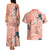 Red Palaka Crane and Flowers Couples Matching Tank Maxi Dress and Hawaiian Shirt Japan Heritage Spirit - Polynesian Pride