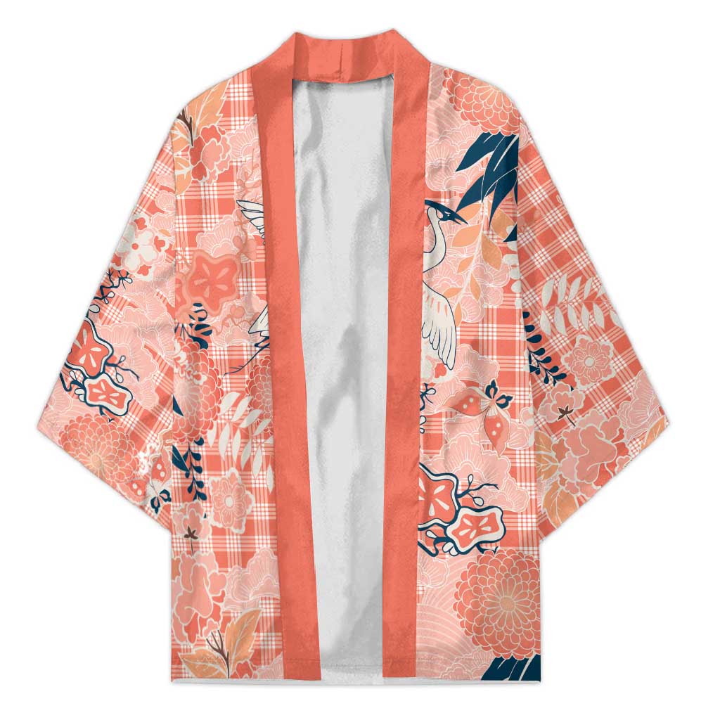 Red Palaka Crane and Flowers Kimono Japan Heritage Spirit - Polynesian Pride