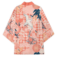 Red Palaka Crane and Flowers Kimono Japan Heritage Spirit - Polynesian Pride