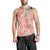 Red Palaka Crane and Flowers Men Tank Top Japan Heritage Spirit - Polynesian Pride