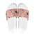 Red Palaka Crane and Flowers Slide Sandals Japan Heritage Spirit - Polynesian Pride