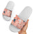 Red Palaka Crane and Flowers Slide Sandals Japan Heritage Spirit - Polynesian Pride