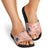 Red Palaka Crane and Flowers Slide Sandals Japan Heritage Spirit - Polynesian Pride
