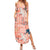 Red Palaka Crane and Flowers Summer Maxi Dress Japan Heritage Spirit - Polynesian Pride