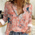 Red Palaka Crane and Flowers Women Casual Shirt Japan Heritage Spirit - Polynesian Pride