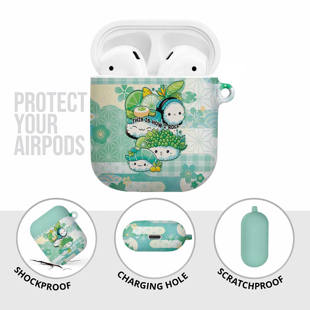 Japanese Kawaii Sushi AirPods Case Green Wagara Palaka This Is How I Roll