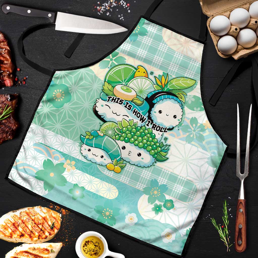 Japanese Kawaii Sushi Apron Green Wagara Palaka This Is How I Roll