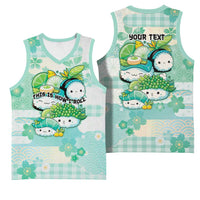 Personalized Japanese Kawaii Sushi Basketball Jersey Green Wagara Palaka This Is How I Roll