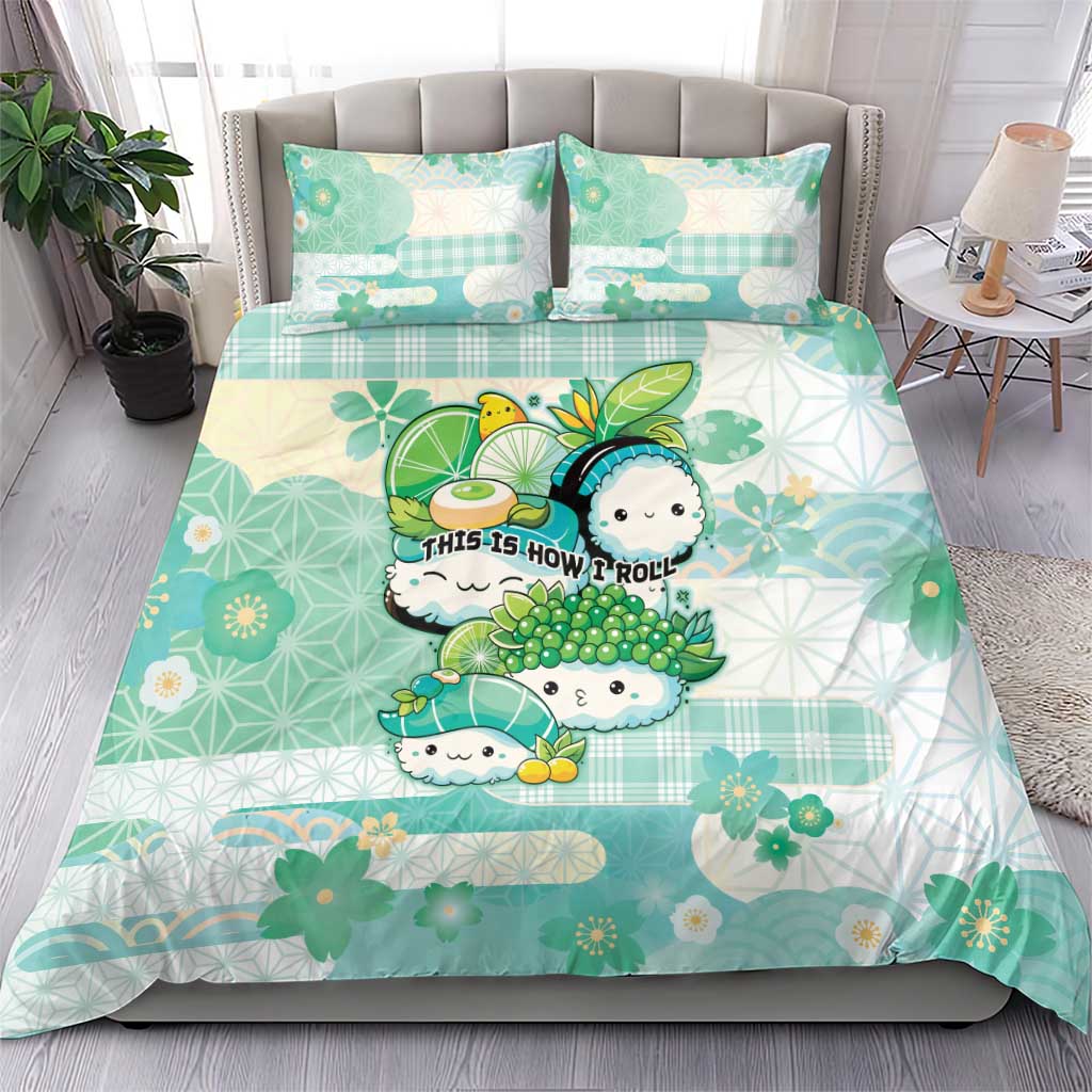 Japanese Kawaii Sushi Bedding Set Green Wagara Palaka This Is How I Roll