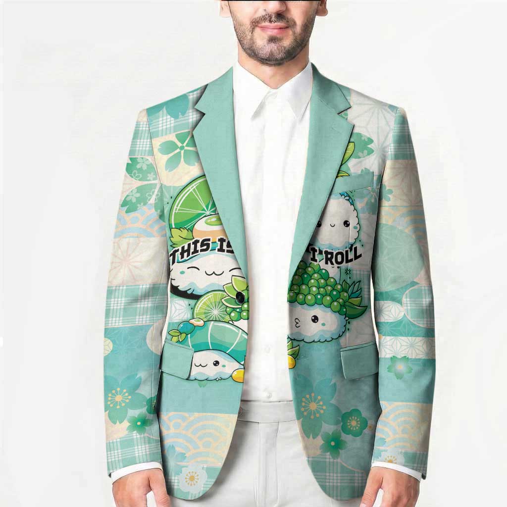 Personalized Japanese Kawaii Sushi Blazer Green Wagara Palaka This Is How I Roll