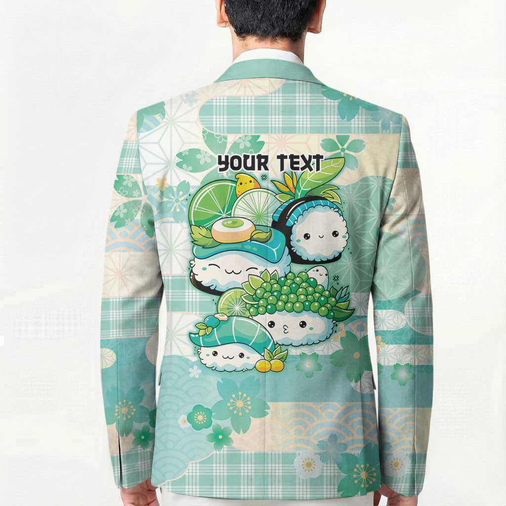 Personalized Japanese Kawaii Sushi Blazer Green Wagara Palaka This Is How I Roll