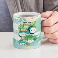 Personalized Japanese Kawaii Sushi Ceramic Mug Green Wagara Palaka This Is How I Roll