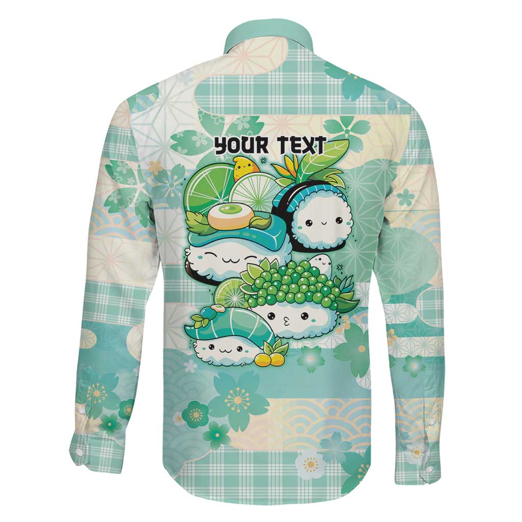 Personalized Japanese Kawaii Sushi Family Matching Mermaid Dress and Hawaiian Shirt Green Wagara Palaka This Is How I Roll LT9 - Polynesian Pride