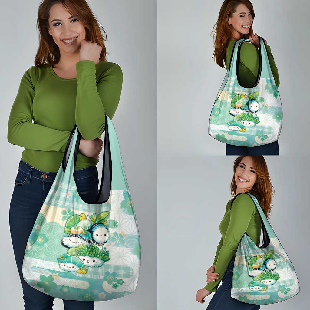 Japanese Kawaii Sushi Grocery Bag Green Wagara Palaka This Is How I Roll