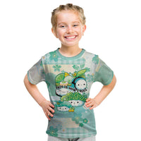 Personalized Japanese Kawaii Sushi Kid T Shirt Green Wagara Palaka This Is How I Roll