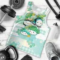 Personalized Japanese Kawaii Sushi Men Tank Top Green Wagara Palaka This Is How I Roll