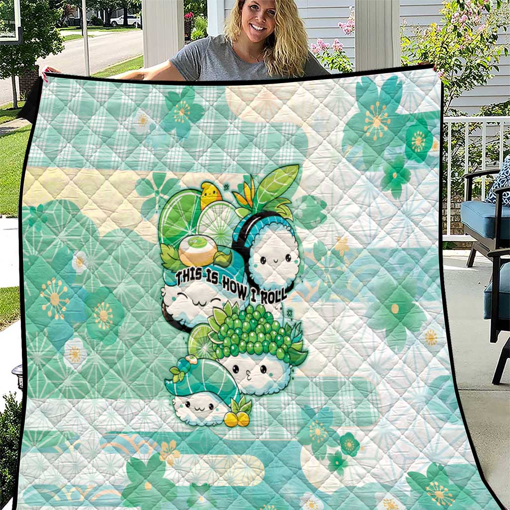 Japanese Kawaii Sushi Quilt Green Wagara Palaka This Is How I Roll
