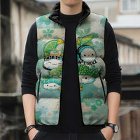 Personalized Japanese Kawaii Sushi Sleeveless Puffer Jacket Green Wagara Palaka This Is How I Roll