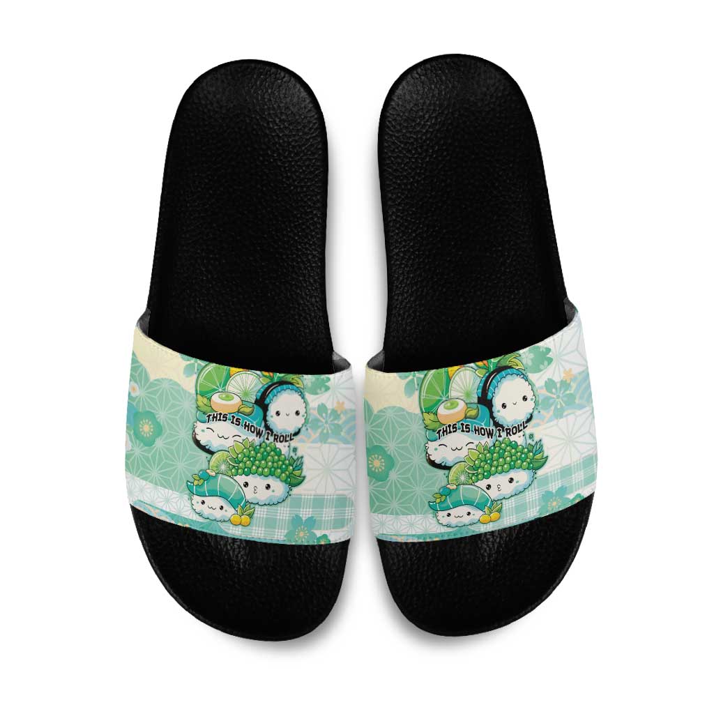 Japanese Kawaii Sushi Slide Sandals Green Wagara Palaka This Is How I Roll