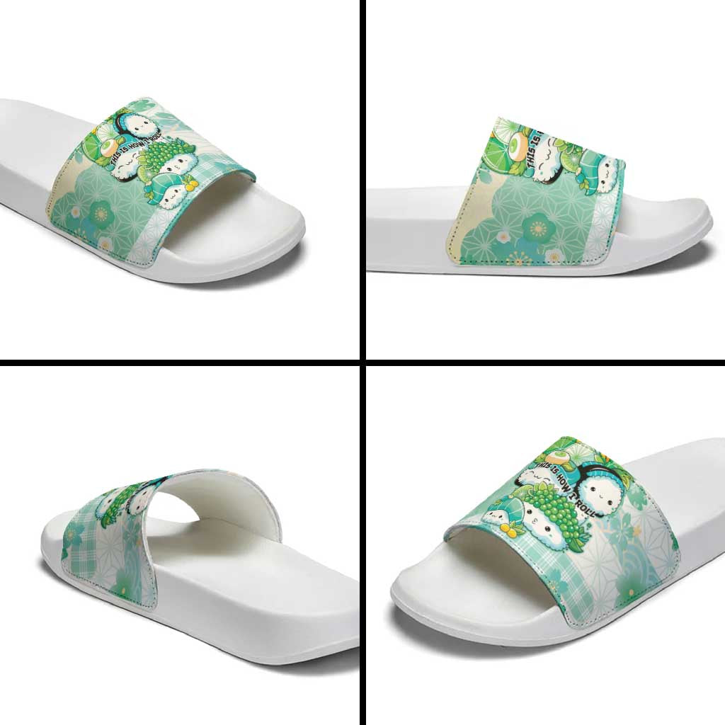 Japanese Kawaii Sushi Slide Sandals Green Wagara Palaka This Is How I Roll