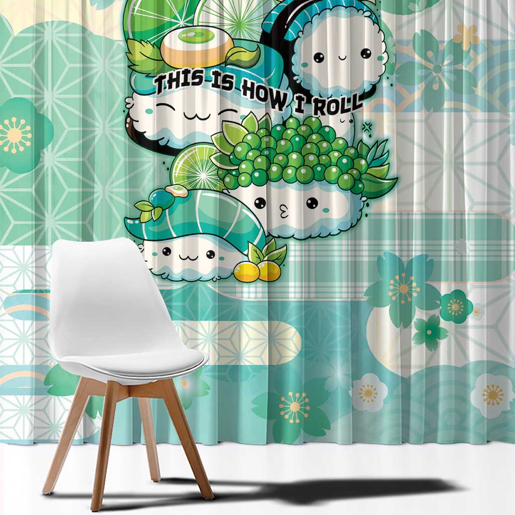 Japanese Kawaii Sushi Window Curtain Green Wagara Palaka This Is How I Roll