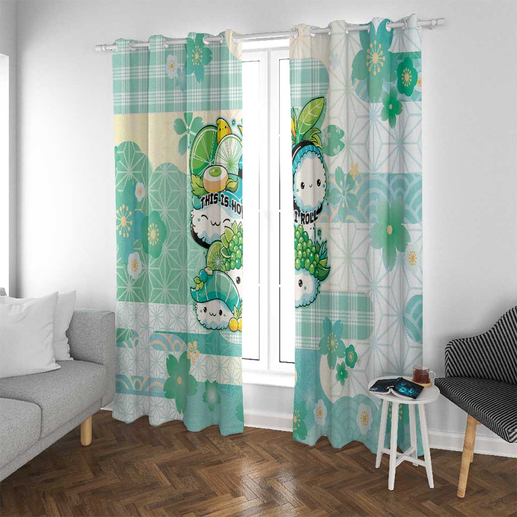 Japanese Kawaii Sushi Window Curtain Green Wagara Palaka This Is How I Roll