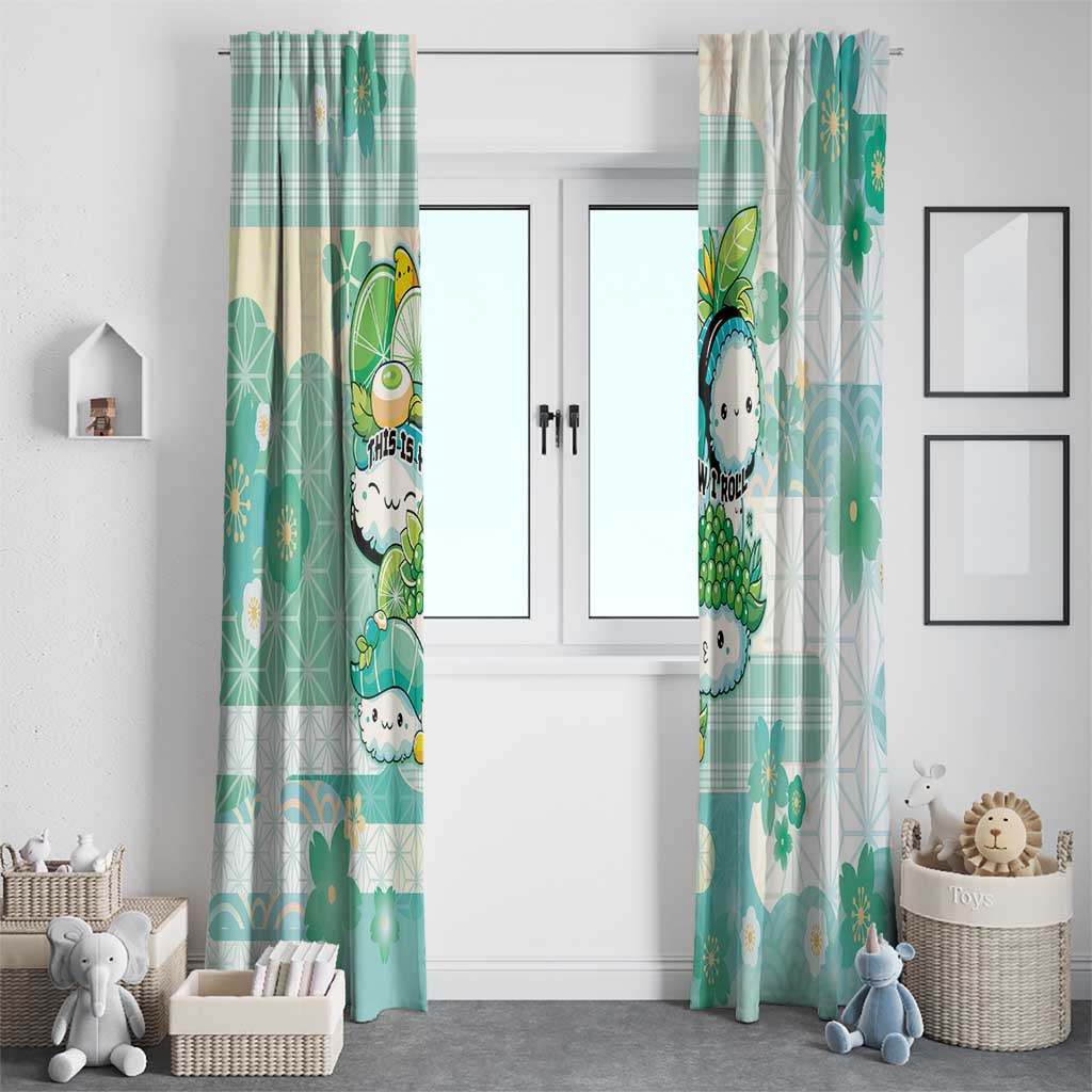 Japanese Kawaii Sushi Window Curtain Green Wagara Palaka This Is How I Roll