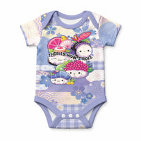 Personalized Japanese Kawaii Sushi Baby Onesie Blue Wagara Palaka This Is How I Roll LT9 Blue - Polynesian Pride