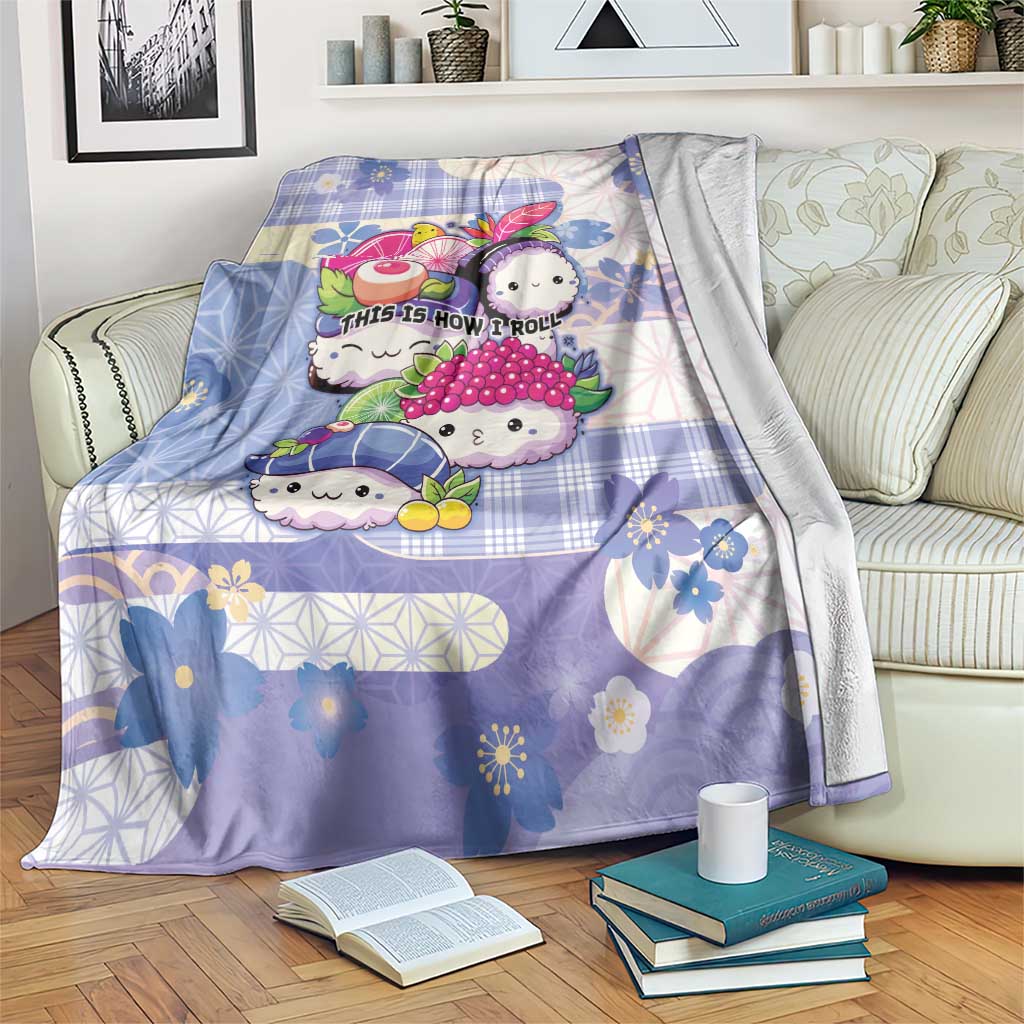 Japanese Kawaii Sushi Blanket Blue Wagara Palaka This Is How I Roll