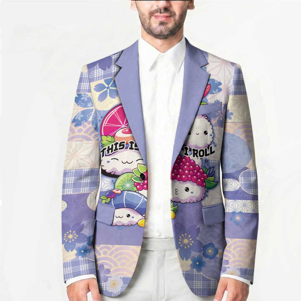 Personalized Japanese Kawaii Sushi Blazer Blue Wagara Palaka This Is How I Roll