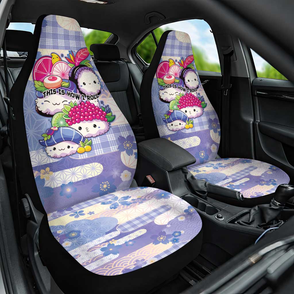 Japanese Kawaii Sushi Car Seat Cover Blue Wagara Palaka This Is How I Roll