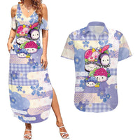 Personalized Japanese Kawaii Sushi Couples Matching Summer Maxi Dress and Hawaiian Shirt Blue Wagara Palaka This Is How I Roll LT9 Blue - Polynesian Pride