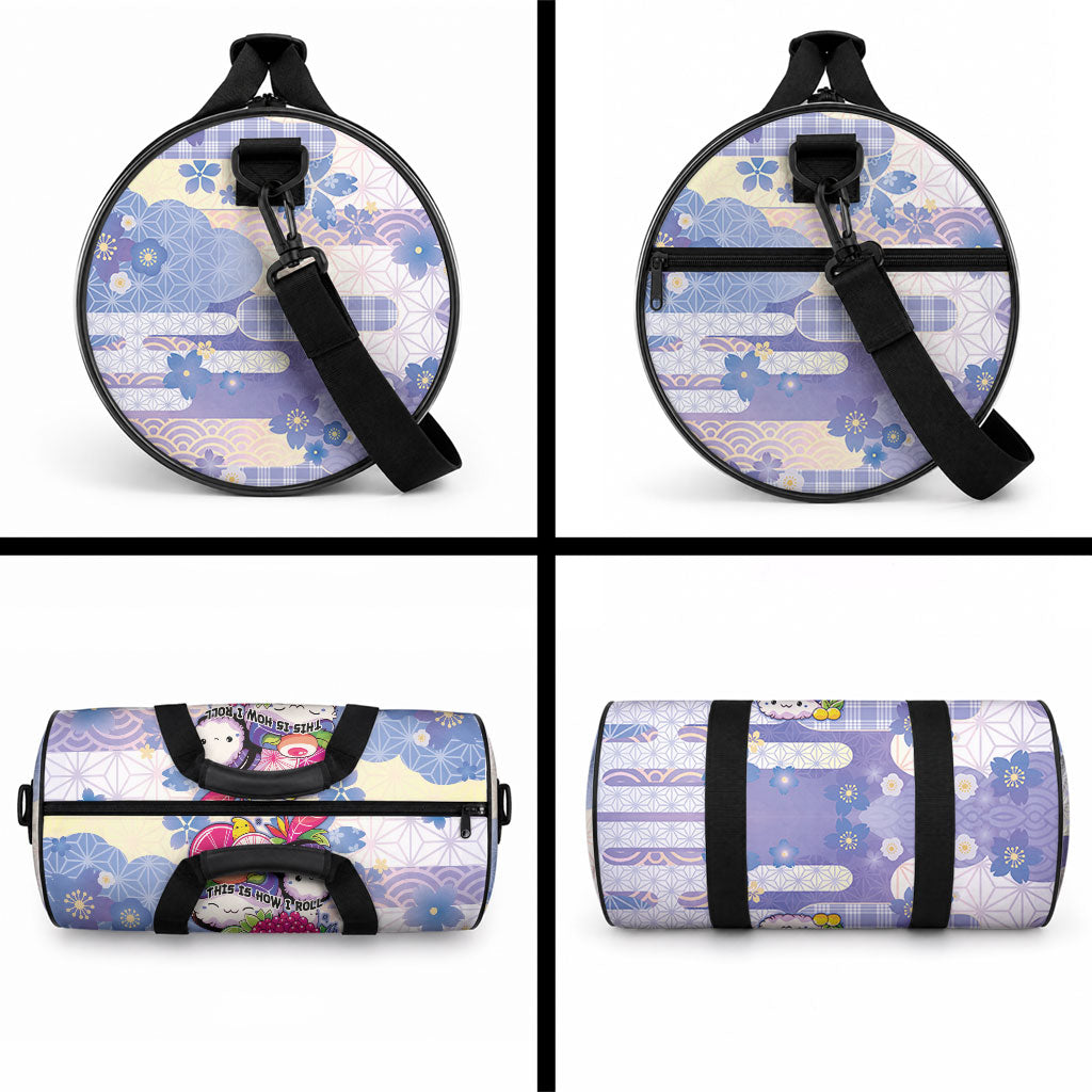 Japanese Kawaii Sushi Duffle Bag Blue Wagara Palaka This Is How I Roll LT9 - Polynesian Pride