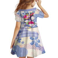 Personalized Japanese Kawaii Sushi Family Matching Off Shoulder Short Dress and Hawaiian Shirt Blue Wagara Palaka This Is How I Roll LT9 - Polynesian Pride