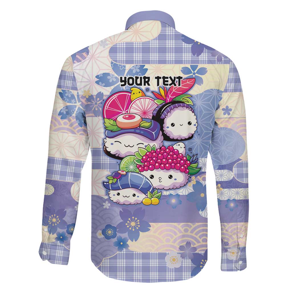 Personalized Japanese Kawaii Sushi Family Matching Off Shoulder Short Dress and Hawaiian Shirt Blue Wagara Palaka This Is How I Roll LT9 - Polynesian Pride