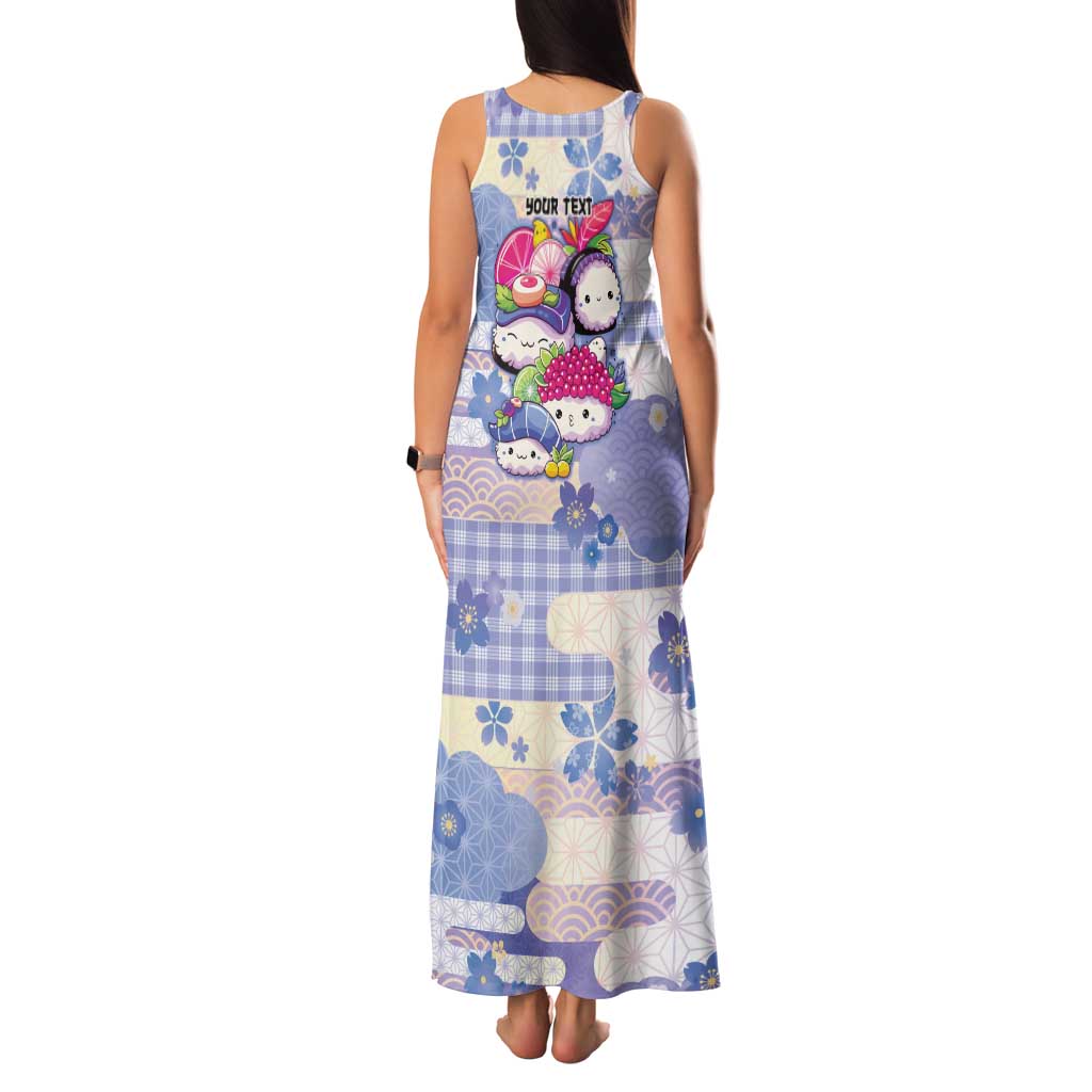 Personalized Japanese Kawaii Sushi Family Matching Tank Maxi Dress and Hawaiian Shirt Blue Wagara Palaka This Is How I Roll LT9 - Polynesian Pride