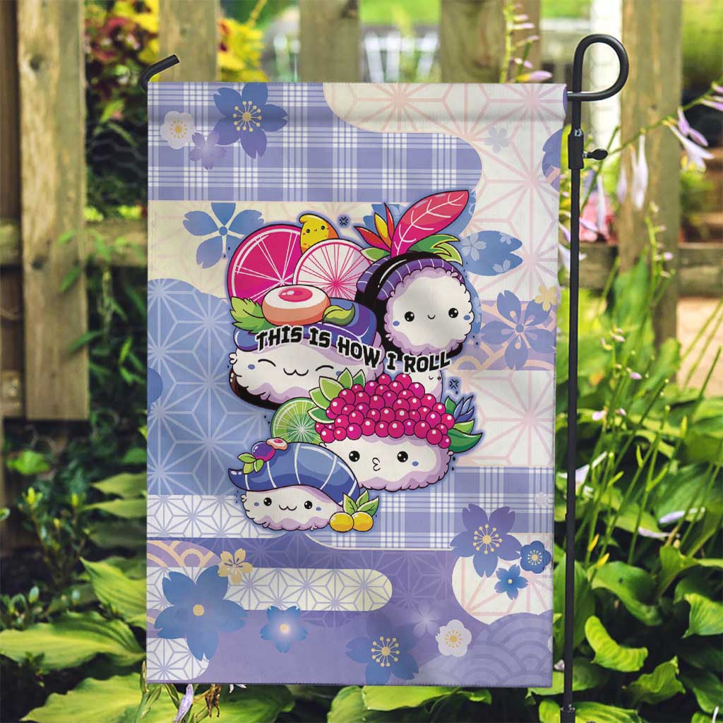 Japanese Kawaii Sushi Garden Flag Blue Wagara Palaka This Is How I Roll