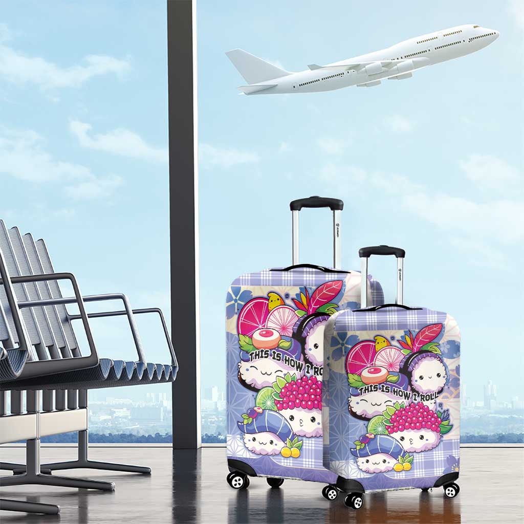 Japanese Kawaii Sushi Luggage Cover Blue Wagara Palaka This Is How I Roll