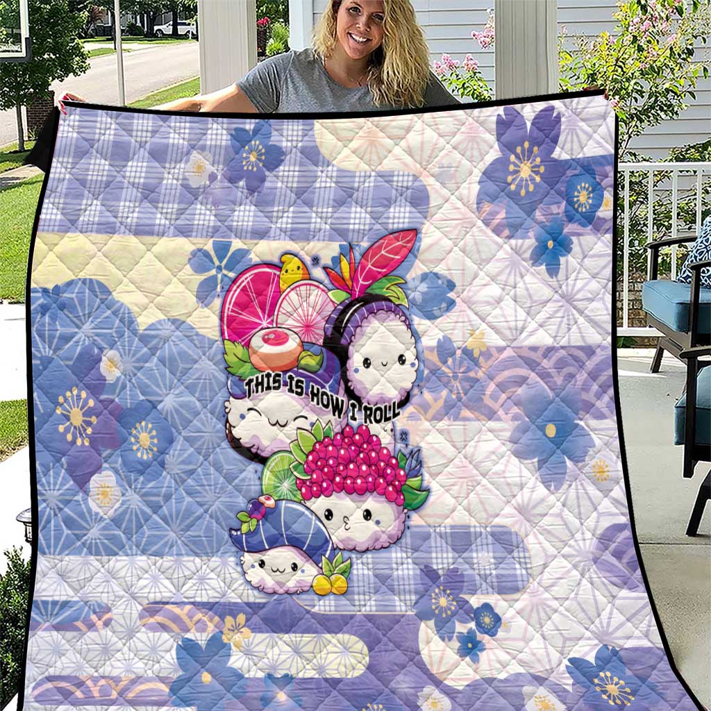 Japanese Kawaii Sushi Quilt Blue Wagara Palaka This Is How I Roll