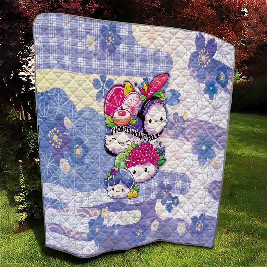 Japanese Kawaii Sushi Quilt Blue Wagara Palaka This Is How I Roll
