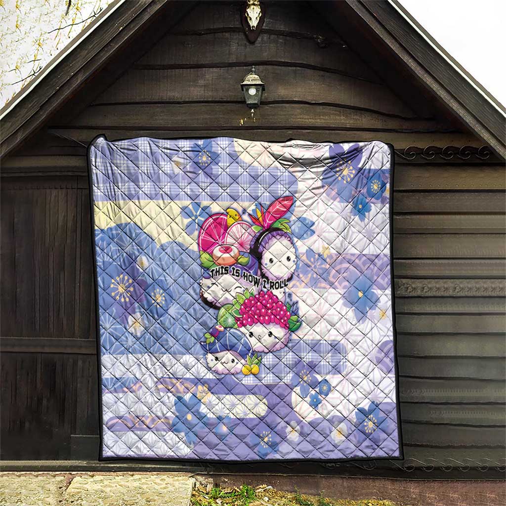 Japanese Kawaii Sushi Quilt Blue Wagara Palaka This Is How I Roll