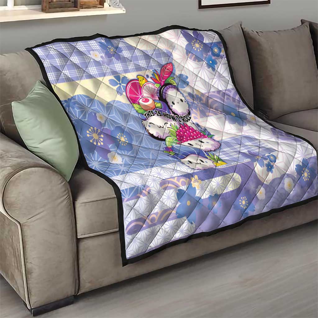 Japanese Kawaii Sushi Quilt Blue Wagara Palaka This Is How I Roll