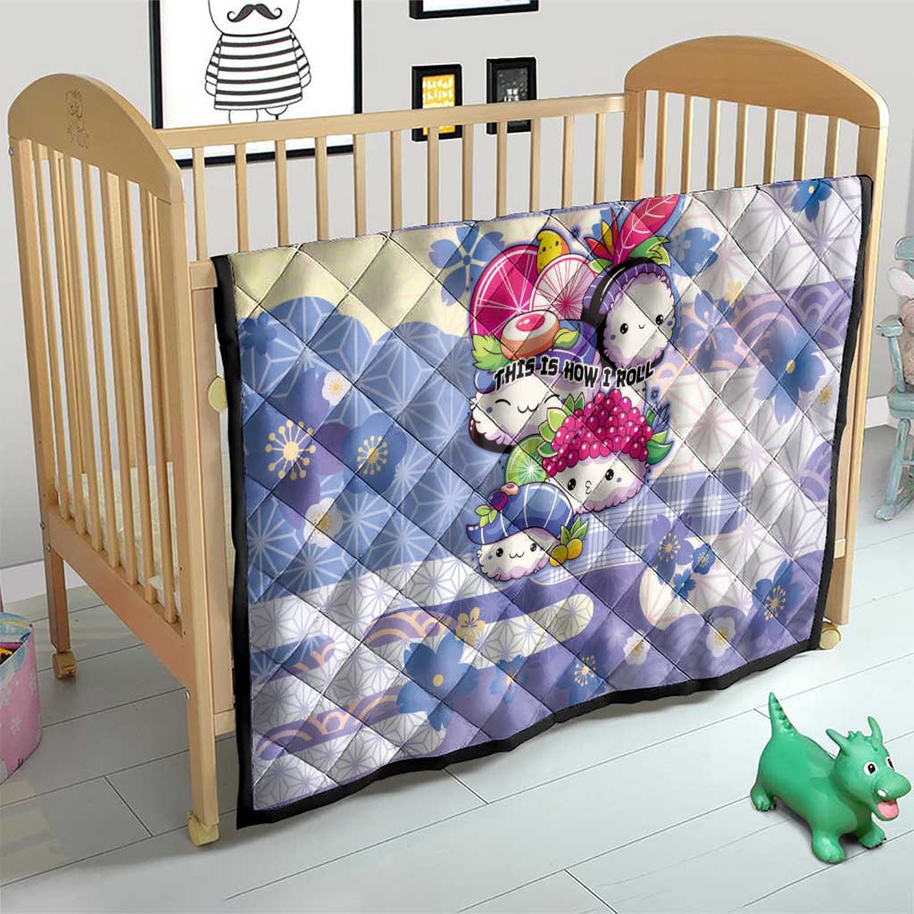 Japanese Kawaii Sushi Quilt Blue Wagara Palaka This Is How I Roll