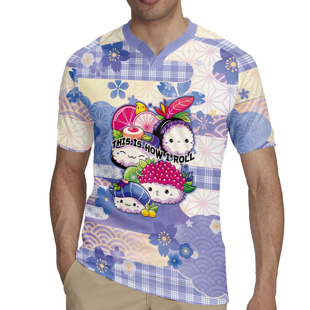 Personalized Japanese Kawaii Sushi Rugby Jersey Blue Wagara Palaka This Is How I Roll
