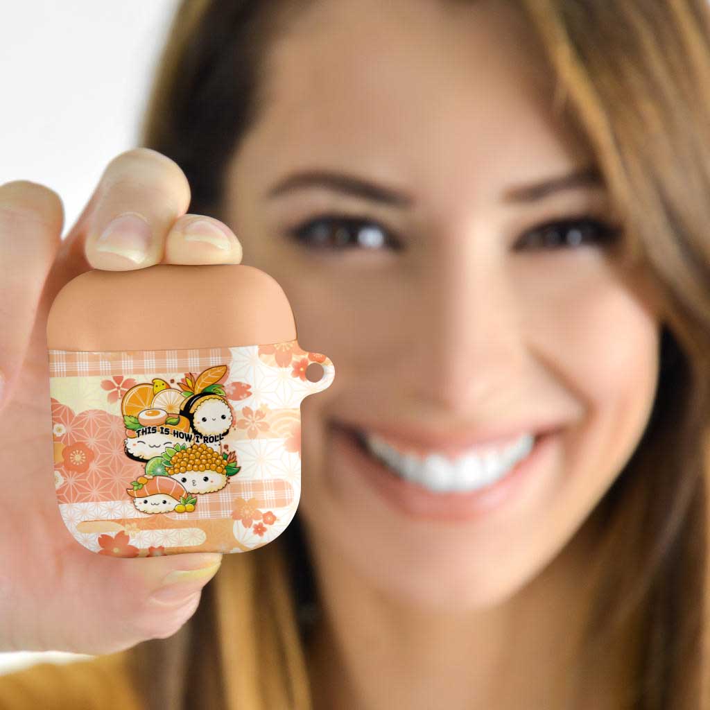 Japanese Kawaii Sushi AirPods Case Peach Wagara Palaka This Is How I Roll