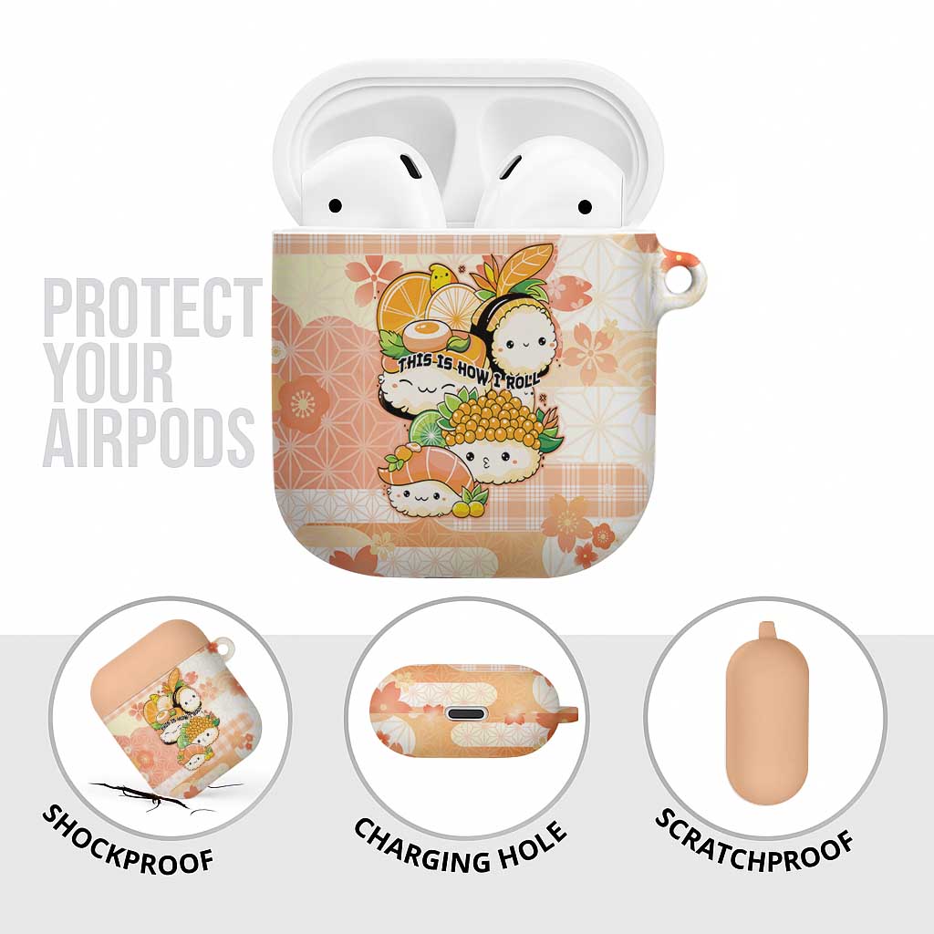 Japanese Kawaii Sushi AirPods Case Peach Wagara Palaka This Is How I Roll