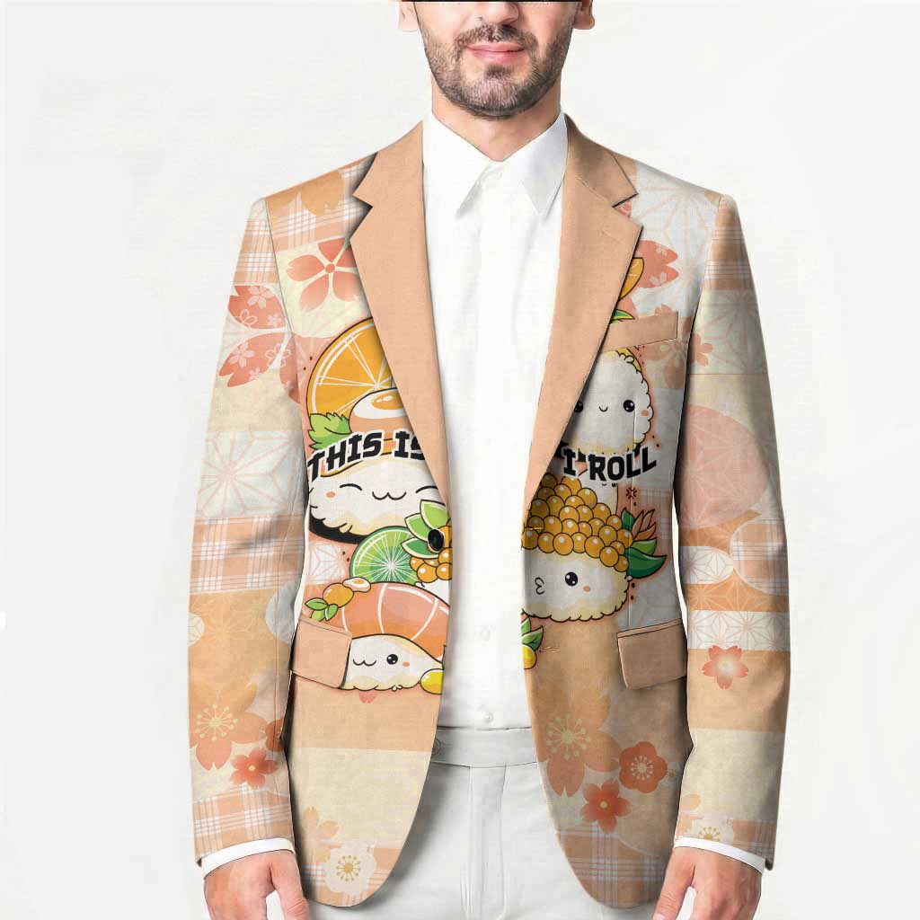 Personalized Japanese Kawaii Sushi Blazer Peach Wagara Palaka This Is How I Roll