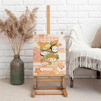 Japanese Kawaii Sushi Canvas Wall Art Peach Wagara Palaka This Is How I Roll