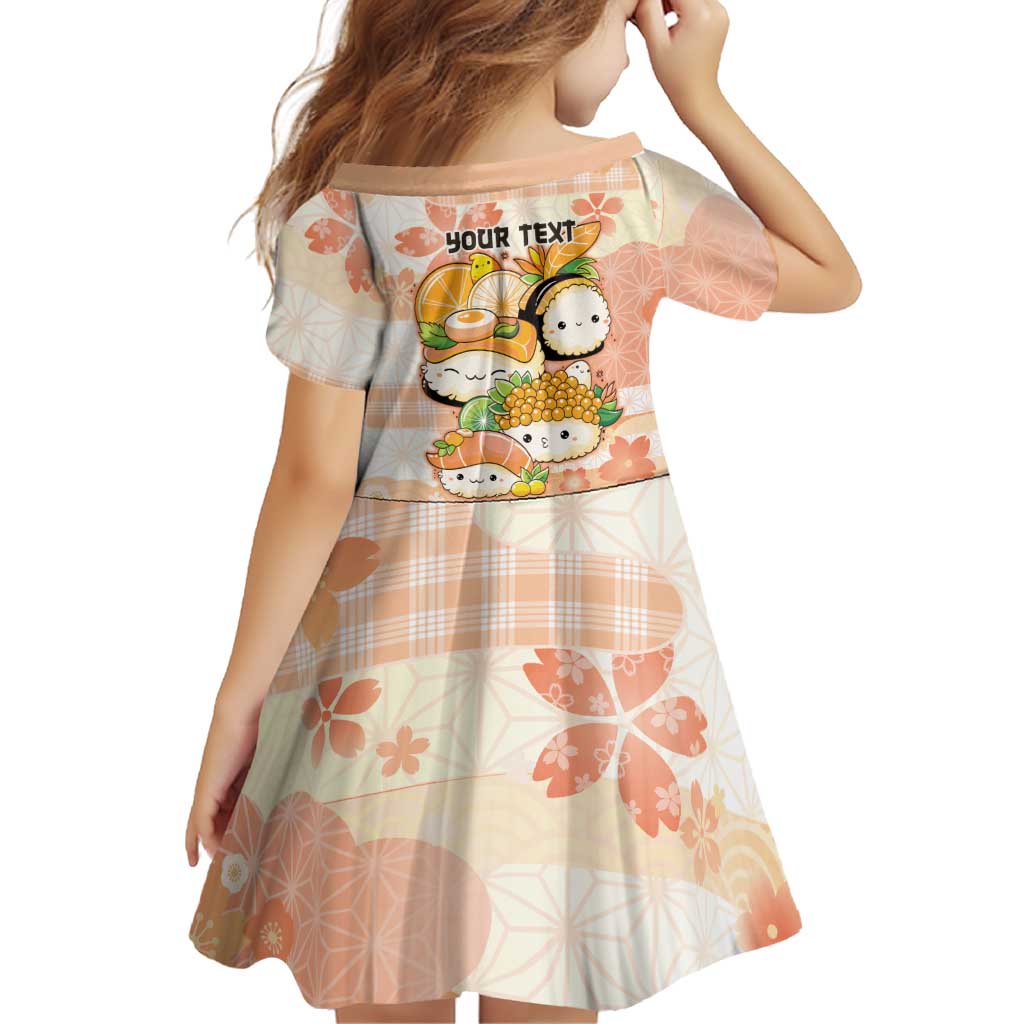 Personalized Japanese Kawaii Sushi Family Matching Off Shoulder Maxi Dress and Hawaiian Shirt Peach Wagara Palaka This Is How I Roll LT9 - Polynesian Pride