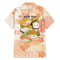 Personalized Japanese Kawaii Sushi Family Matching Off Shoulder Maxi Dress and Hawaiian Shirt Peach Wagara Palaka This Is How I Roll LT9 - Polynesian Pride